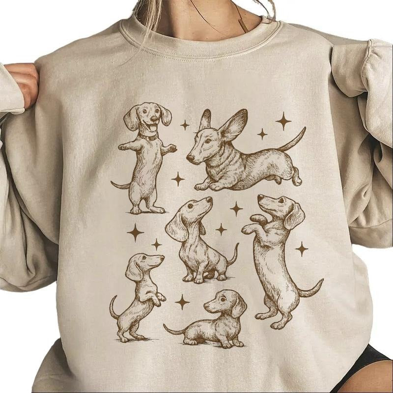 Dachshund Mom T-Shirt Sweatshirt Hoodie Dachshund Sweatshirt Dachshund Mama gift Unisex Mother's day special gift 2025 Cotton Pullover Womenswear