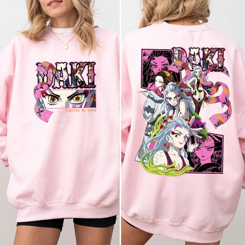 Daki Upper Moon Demon Shirt, The Kizuki Demon Sweatshirt Hoodie,Demon Slayer t-shirt, Kimetsu no Yaiba Shirt, Anime sweatshirt hoodie, Anime lover t-shirt Menswear
