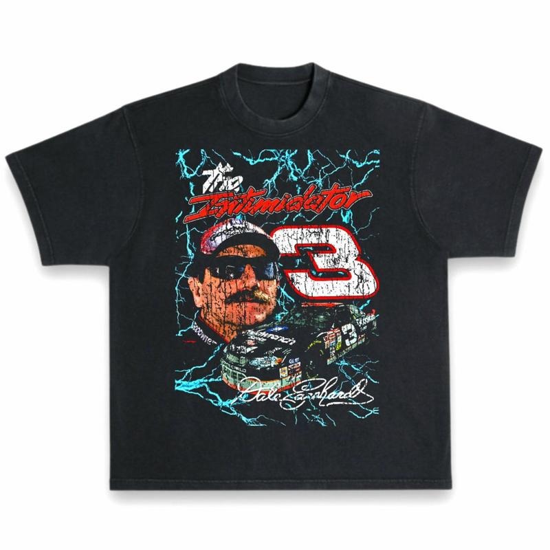 Dale Earnhardt 3 Goodwrench Graphic Distressed T-Shirt For Men's Women's, Funny American Patriotic Tee, NASCAR Racing Shirt, Top Menswear Streetwear