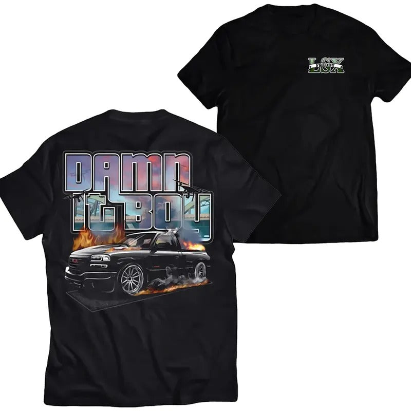 Dammit Boy T-Shirt, Graphic Car Design Tee, Unisex Cotton Casual Top, Perfect for Car Enthusiasts Menswear Man