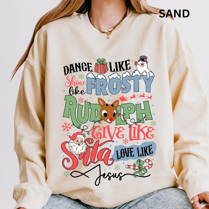 Dance Like Frosty Sweatshirt,  Christmas Graphic Sweatshirt for Men and Women - Pullover, Comfortable