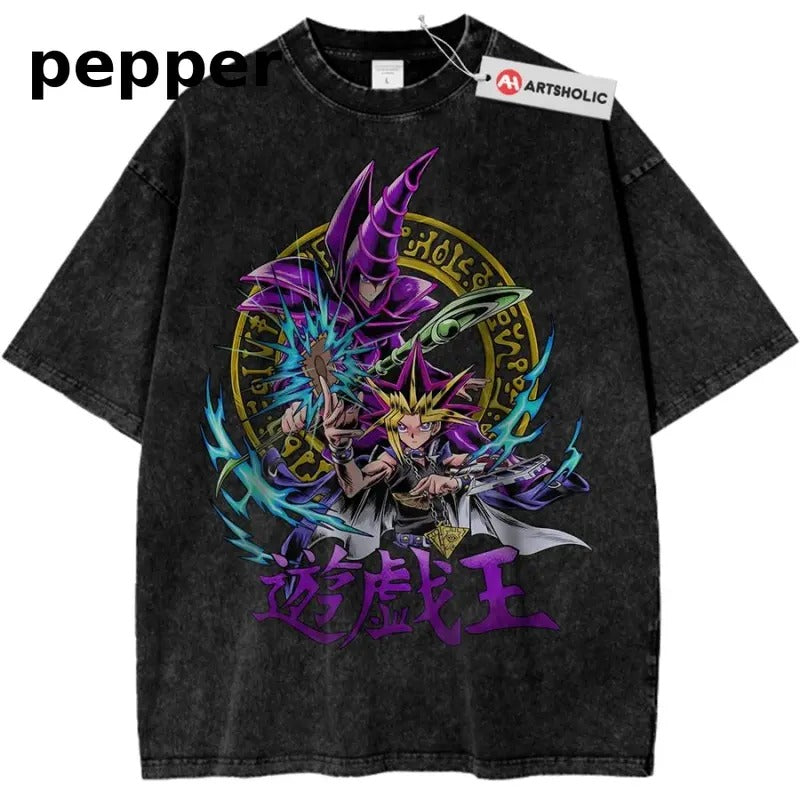 Dark Magician Shirt, Yugi Muto Shirt, Yu-Gi-Oh Shirt, Anime Shirt, Vintage Tee Menswear Top