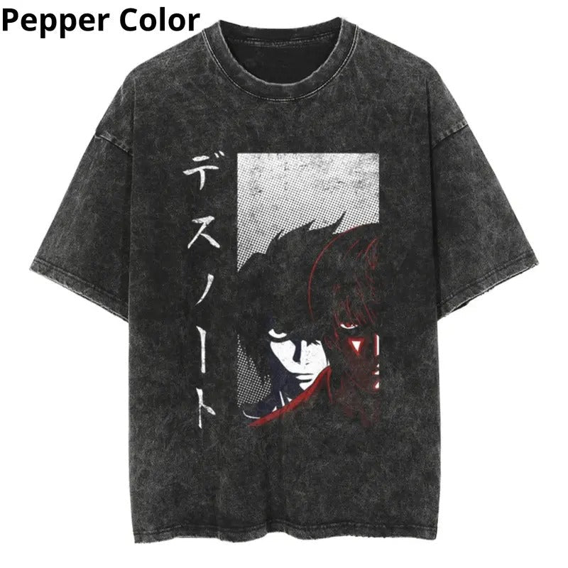 Death Note Light & L Mastermind Duel T-Shirt, Death Note Shirt, Anime Shirt, Graphic Tee, T-shirt For Men Top Menswear Womenswear
