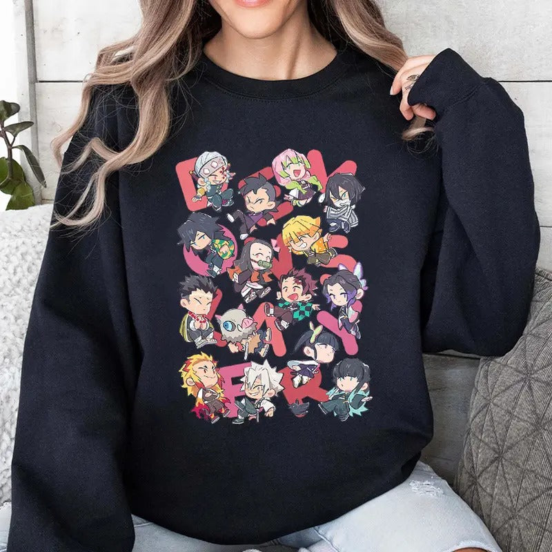 Demon Slayer Hashira T-Shirt, Vibrant Manga-Inspired Graphic Tee, Anime T-Shirt, Manga T-Shirt, Anime Shirt, Anime Vintage