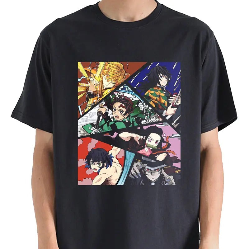Demon Slayer main characters shirt, Kimetsu No Yaiba t-shirt, anime sweatshirt hoodie, Tanjiro shirt, Rengoku t-shirt
