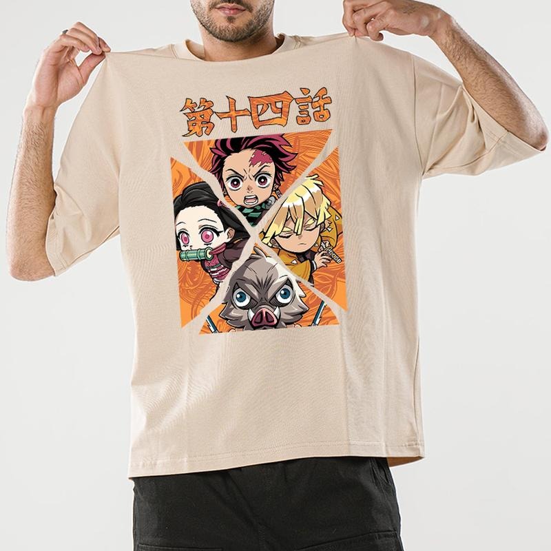 Demon Slayer team Shirt, Tanjiro Nezuko Zenitsu Inosuke Shirt,Demon Slayer t-shirt, Kimetsu no Yaiba Shirt, Anime sweatshirt hoodie, Anime lover t-shirt Menswearstyle{n002}3