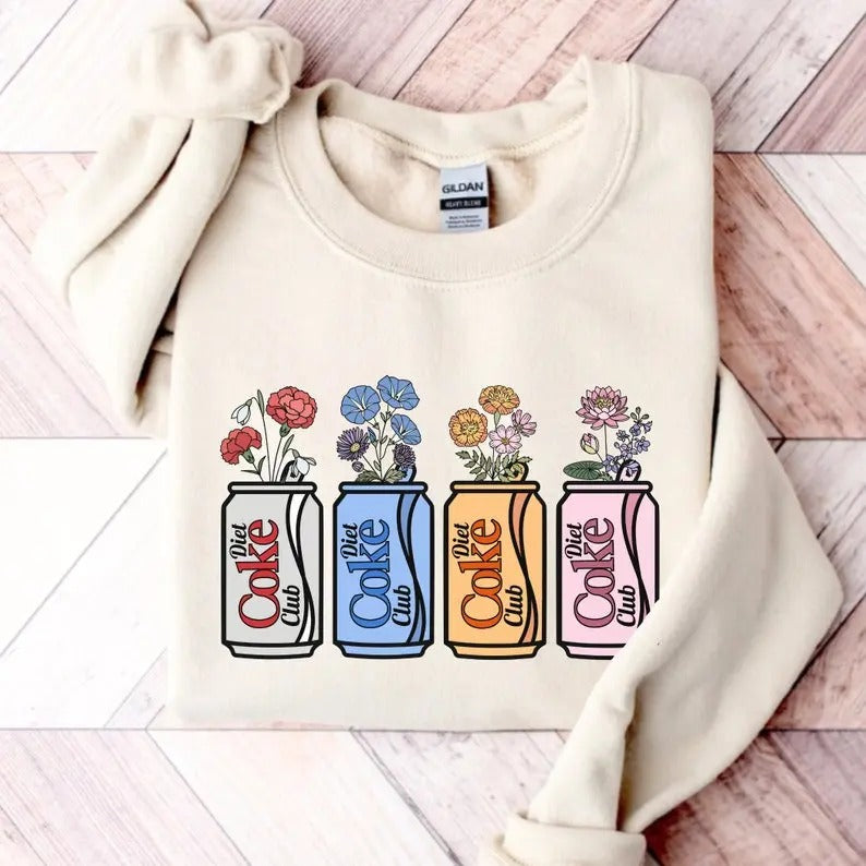 Diet Coke Sweatshirt Coke Club Shirt Diet Coke Lover Crewneck Unique Soft Drinks Lover Gifts Women Funny Trendy  sweater and hoodie