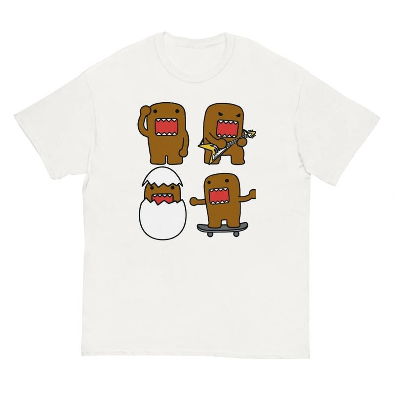 Domo Monsters Shirt, Domo Kun Face T-Shirt, Monster Eyes mouth shirt, Cartoon graphic, AWESOME GIFT Menswear Top