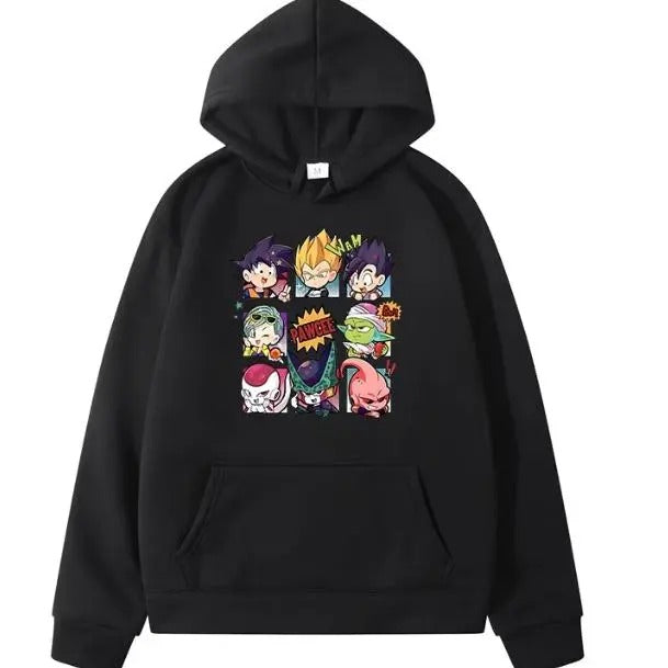 Dragon Ball Anime Goku and Piccolo Graphic Hoodie, Unisex Casual Warm Hoodie, Streetwear Pullover for Men and Women Top Sweatshirt, Hoodie, Comfort Colors