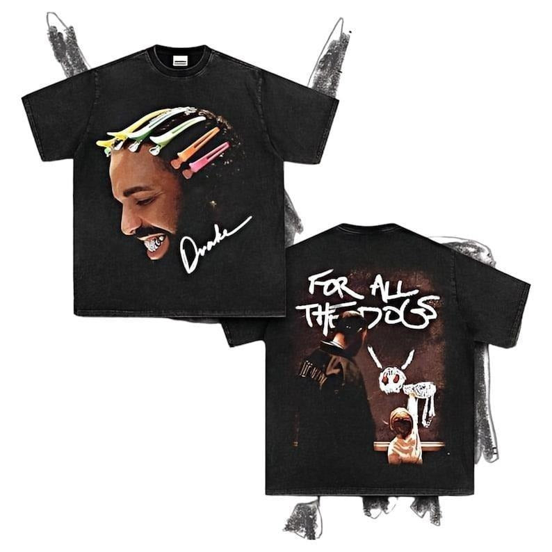 Drake For All The Dogs T-Shirt , Graphic Tee Iconic Style for Rap Fans