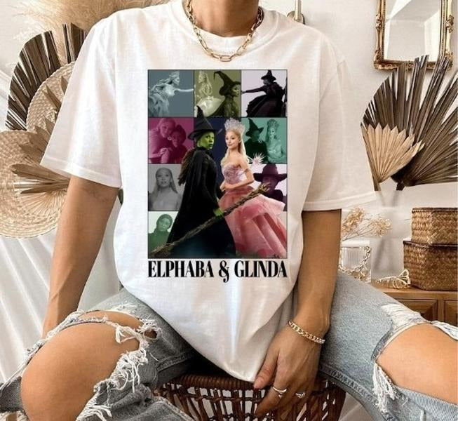 Elphaba And Glinda The Eras Tour Essential T-Shirt, Wicked Movie shirt