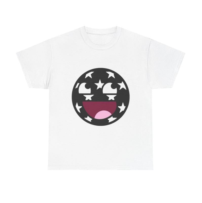 Epic Face Starry Eyed Graphic T-Shirt, emo clothes, Unisex Casual Streetwear Tee, Fun and Playful Tee, 2000s cute clothes, y2k clothing girls
