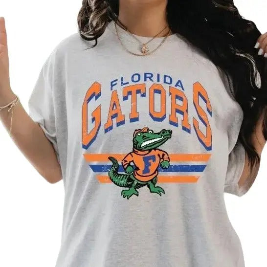 FL Gators Vintage  Women's T-Shirt, Florida Gators Casual Cotton