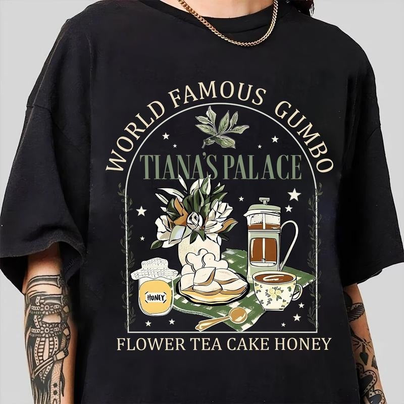 FLOWER TEA CAKE HONEY Cartoon Shirt, Cartoon Family Shirt, Summer Trip Gift Trending Funny Quote Shirt