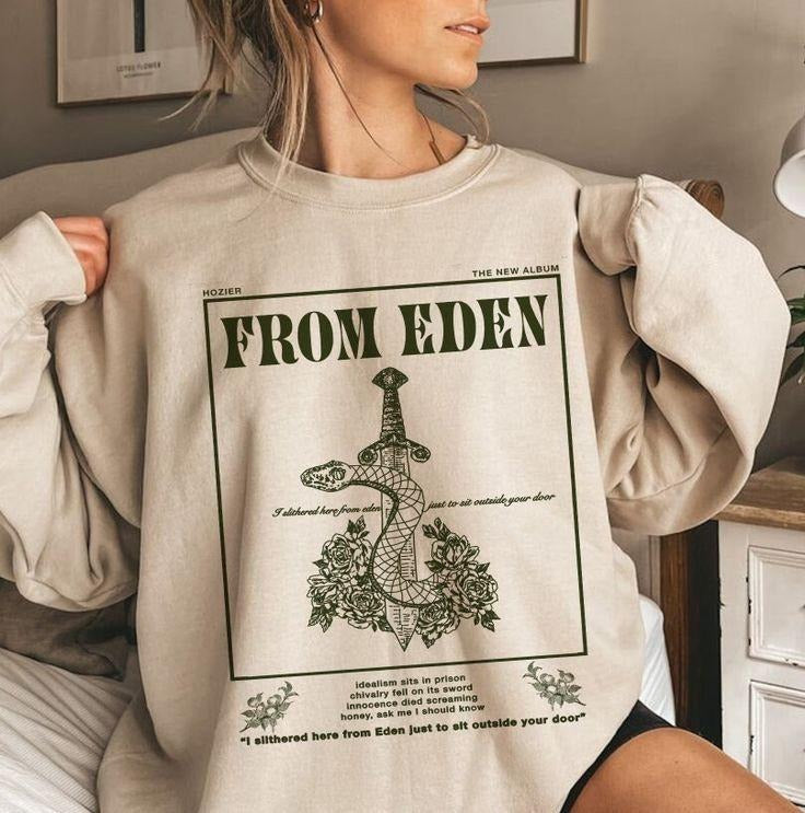 FROM EDEN Hozier Sweatshirt Music No Grave Can Hold My Body Down Hozier graphic Tour Sweatshirt