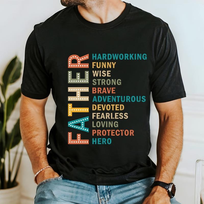 Father Definition Shirt for Men Best Dad Ever Funny Father's Day Gift Unisex 100% Cotton - Soft and Cozy Fabric