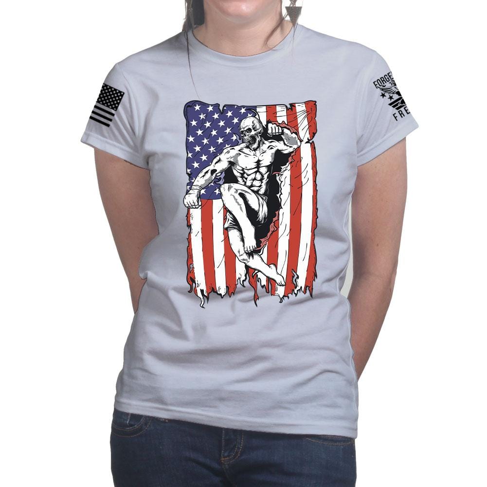 Ladies American Fighter T-shirt Style001