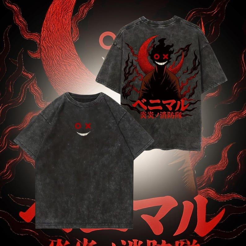 Fire Force Anime Tshirt | Heavy Stone-Washed Style Tee | Anime Graphic Tshirt | Benimaru Shinmon Inspired | Fire Force Gift | Manga Style