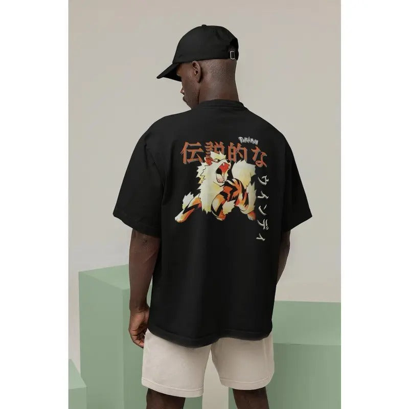 Fire Stone Legendary Mon Original Art Graphic Tee With Back Print Japanese Style Anime Shirt Gift Idea Present For Him For Her Sweatshirt, Hoodie, Comfort Colors