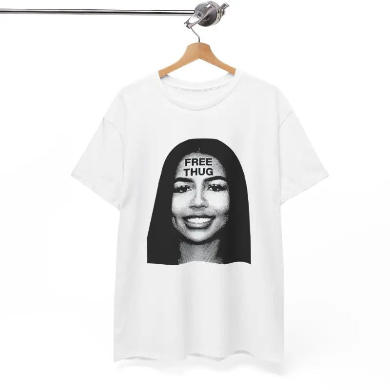 Free thug t-shirt Unisex, Thug Y2K, Hip Hop Streetwear Clothing, Vintage Graphic Tee T-Shirt, Grahpic tees, Cotton T-Shirt, Crew Neck T-Shirt, Gift for Him, Gift for Her, Womenswear Top Love Print