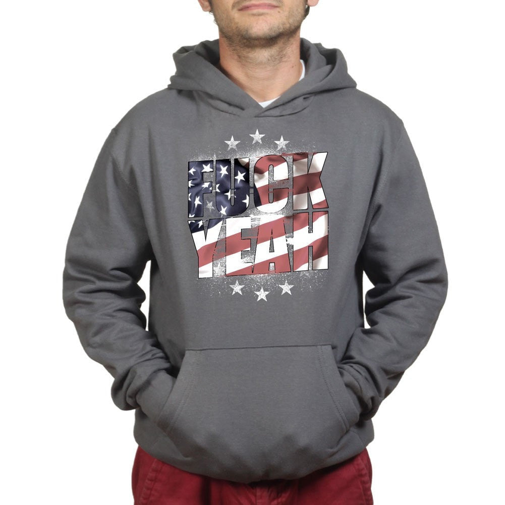 Unisex F**K Yeah American Flag Hoodie Style001