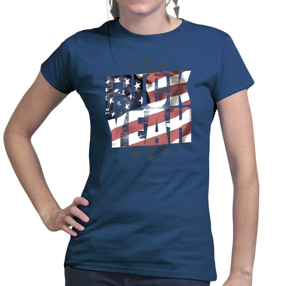 Ladies F**K Yeah American Flag T-shirt
