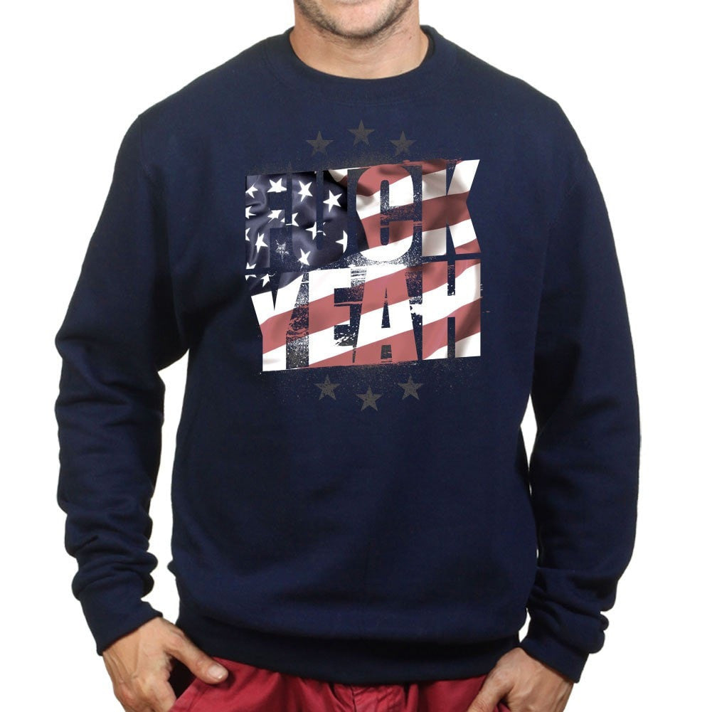Unisex F**K Yeah American Flag Sweatshirt Style001