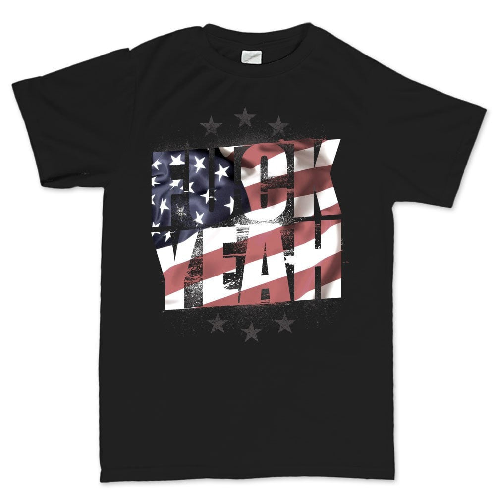 Men's F**K Yeah American Flag T-shirt Style001