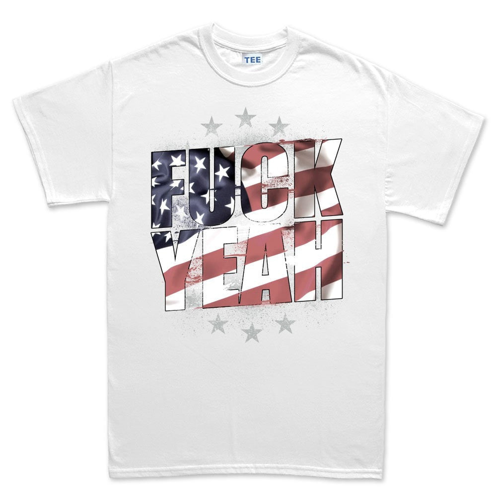 Men's F**K Yeah American Flag T-shirt Style001