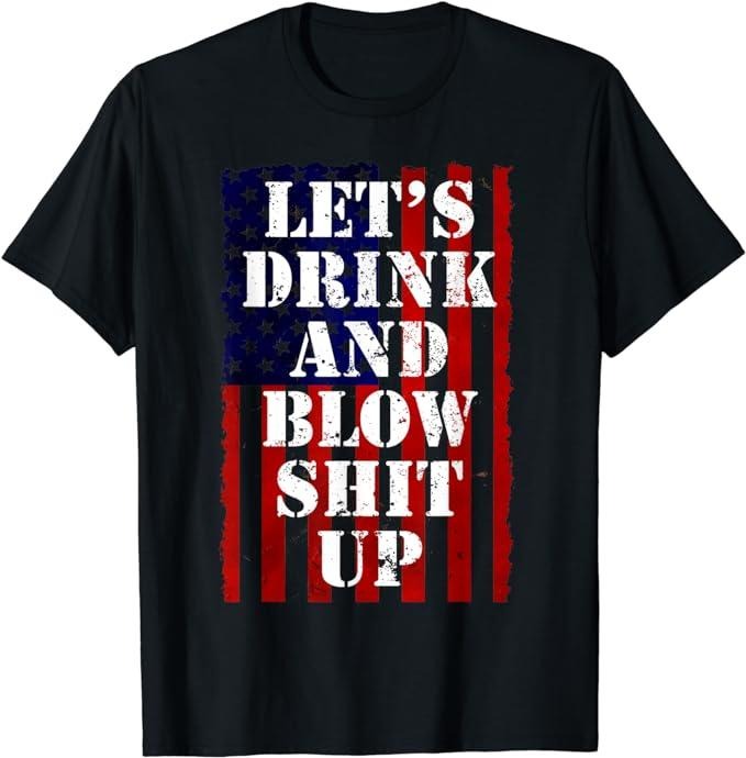 Funny 4th of July Shirts For Men, Funny Fireworks Shirts For Men Women Day Drinking 4th July T-Shirt Menswear Top Casual Cotton Fashion Tee