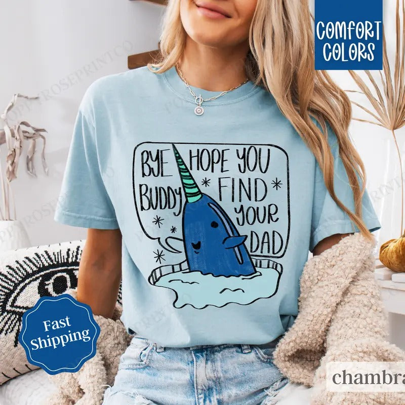 Funny Elf Shirt Comfort Colors, Cute Christmas Tee, Women's Holiday Tshirt