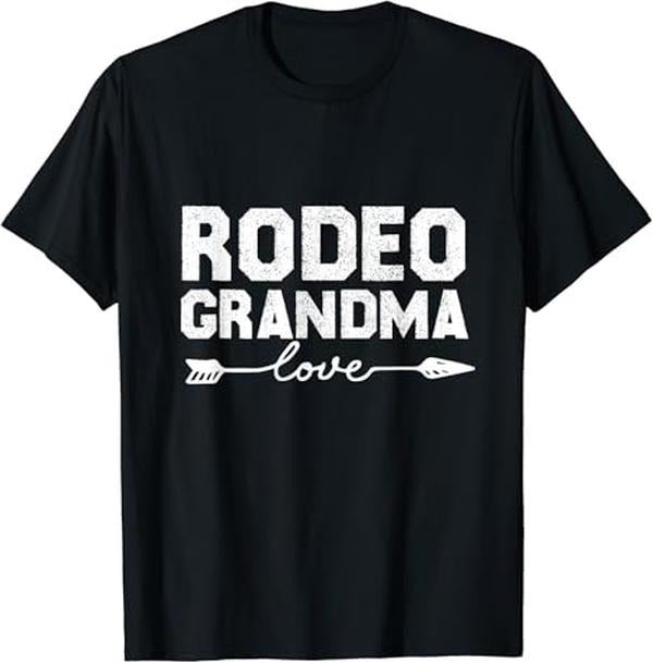 Funny Grandma Shirt, Gift For Grandmother, Rodeo Grandma T-Shirt Casual Cotton Top