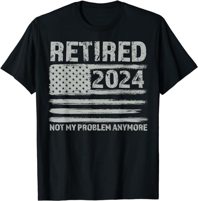 Funny Retirement Shirts, Retired 2024 Decoration Men Women Retirement T-Shirt Menswear Top Casual Cotton Unisex