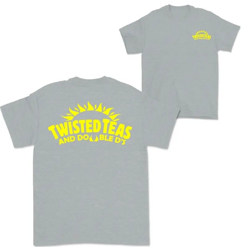 Funny Twisted Teas and Double D's ver2 - 2 Sided - Tshirt Black - For Men - For Women - Free Ship Fashion Cotton