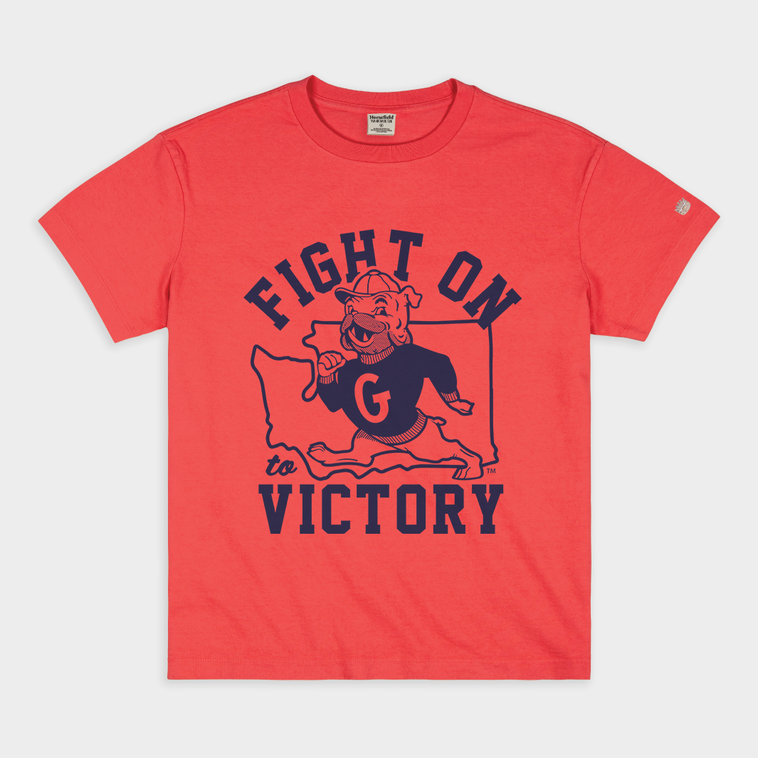 Gonzaga "Fight on to Victory" Vintage Heavyweight Tee Style001