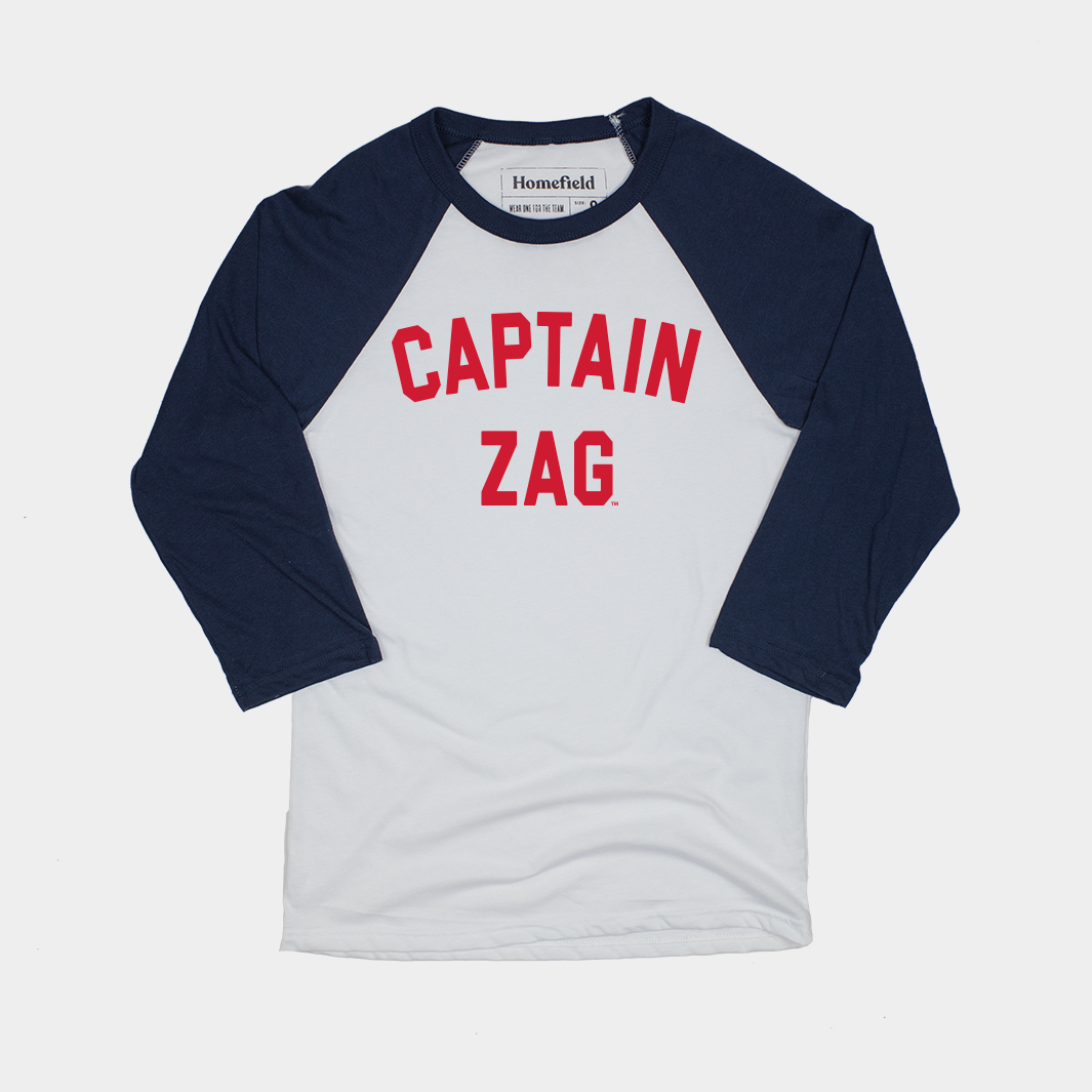 Gonzaga Captain Zag Vintage Baseball Tee Style001