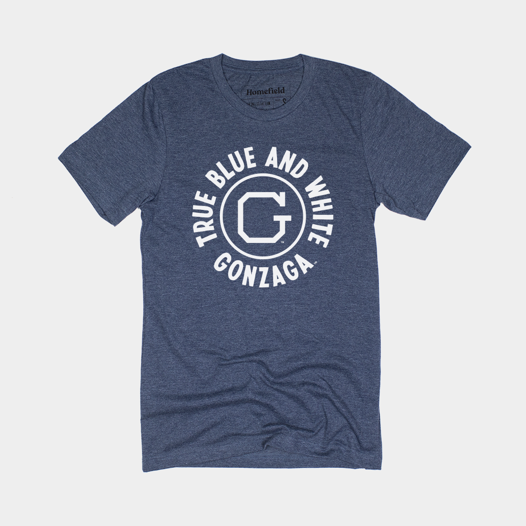 Gonzaga Vintage Basketball Half Court Tee Style001