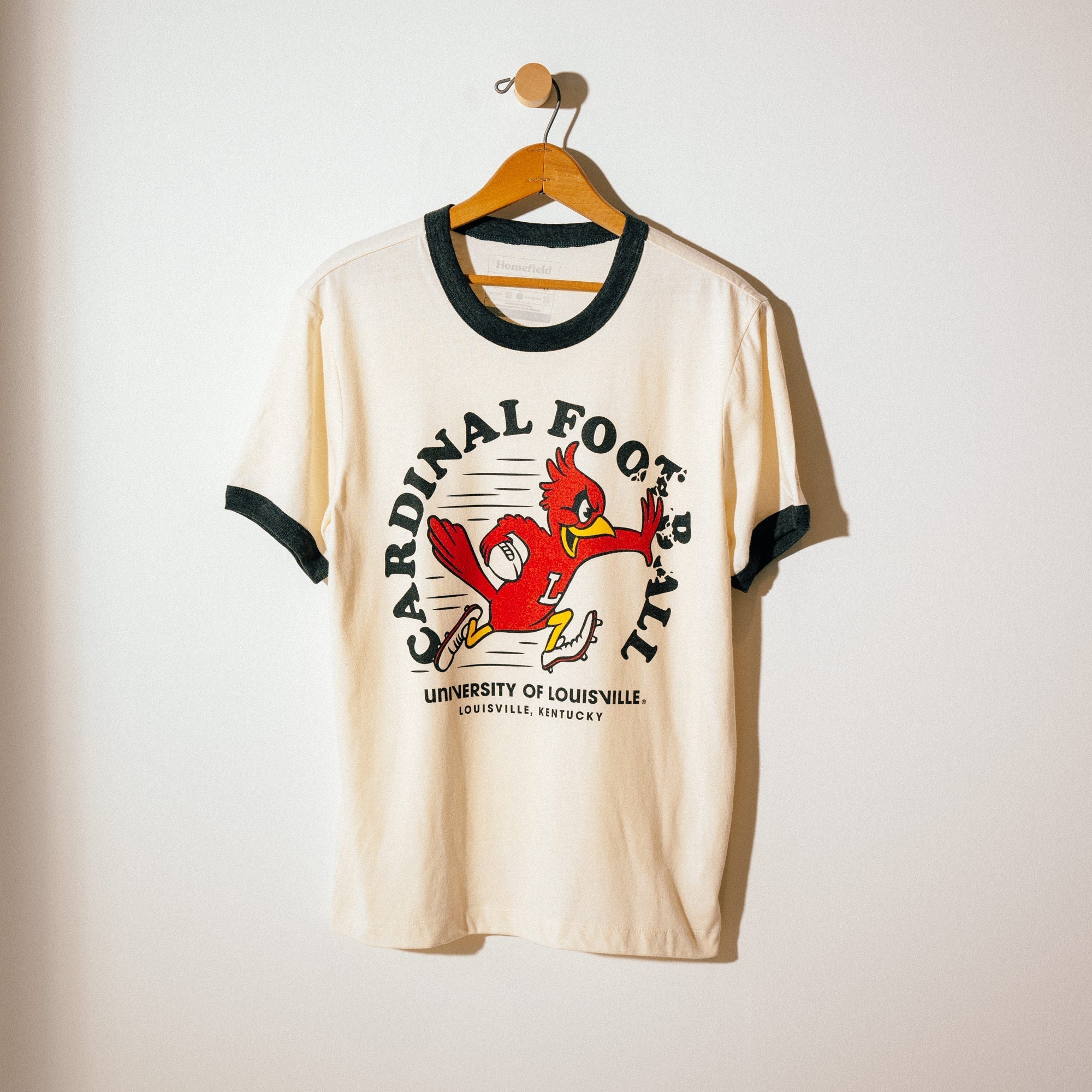 Louisville Cardinals Vintage 1968 Football Ringer Tee