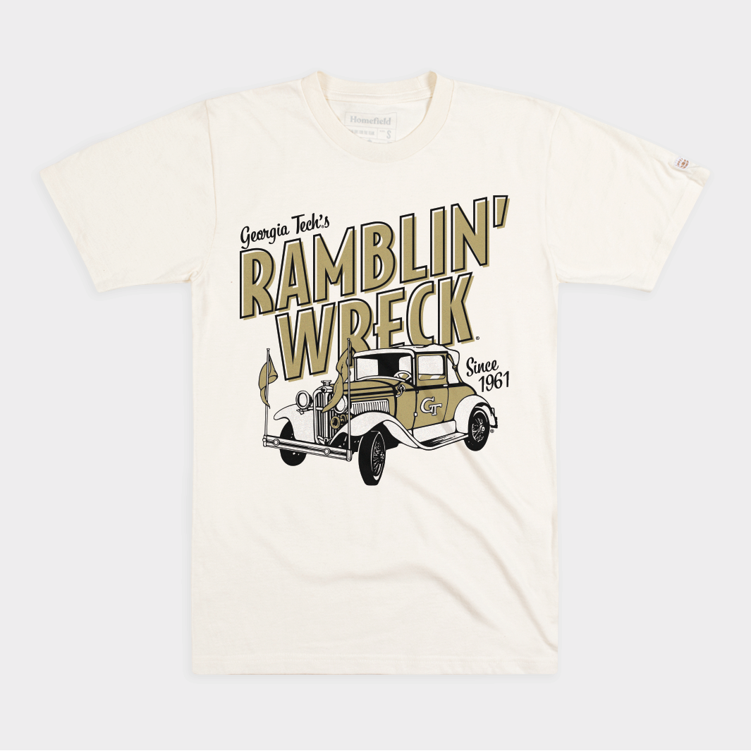 Georgia Tech Ramblin' Wreck Vintage Tee Style001