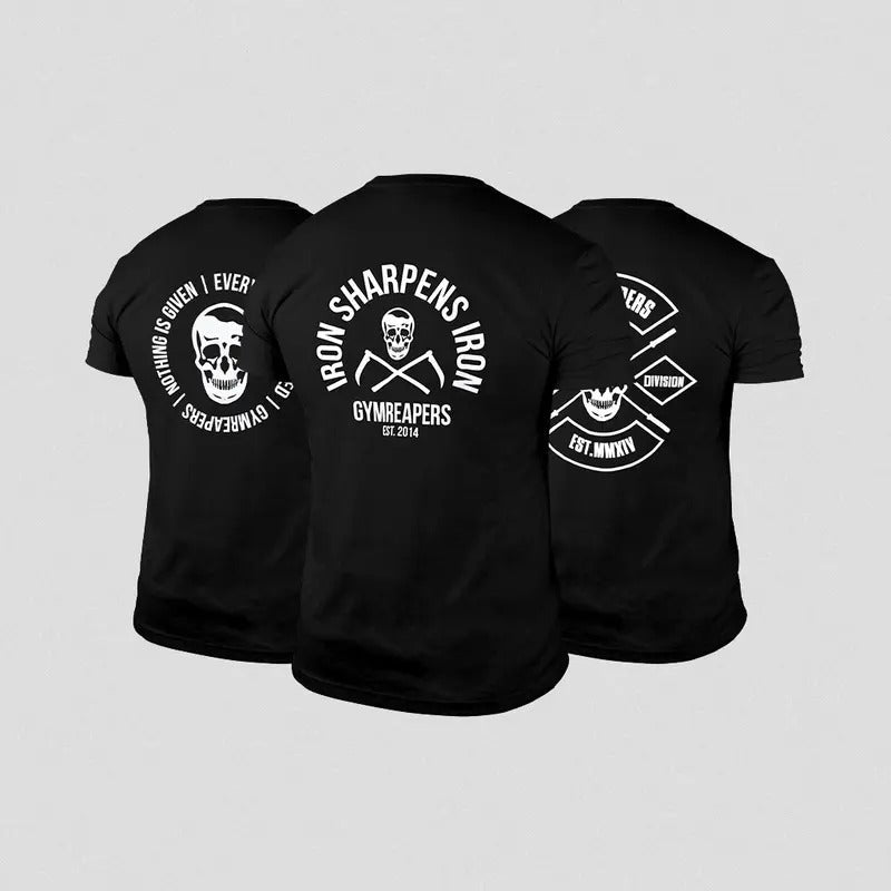 GYMREAPERS Graphic Tee 3-Piece Bundle - Iron, Movement & Stamp Tees