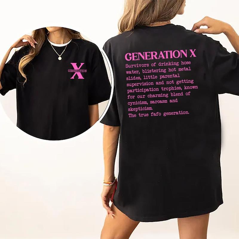 Gen X Raised On Hose Water And Neglect Shirt, Gen X Definition Tee, Generation X Graphic Tee Women, Unisex Vintage Unhinged Shirt, Unisex Comfy Fabric Oversized Graphic Tee, Birthday Gift Shirt, Women's Tops, Womenswear, Cotton Fabric Tee