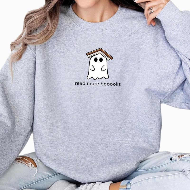 Ghost Reading Comfort T-Shirt, Read More Booooks Shirt, Fall Book Shirt, Book Lover Tee, Spooky Season, Ghost Book Lover Shirt, Bookworm Shirt, Bookish Shirt T-Shirt, Boo Reading Book, Funny Book Lover Women Top