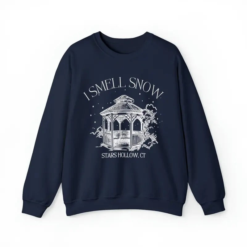 Gilmore Girls Graphic Pop Culture TV Show Sweatshirts, Favorite TV Programs Hoodie, Cozy Sweatshirt, Fan Gift, Winter Time, I Smell Snow Womenswear Shirt