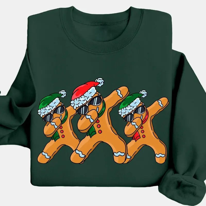 Gingerbread Man T-Shirt for Baker, Cute Christmas Shirt for Cookie Lovers, 100% Cotton - Fabric Classic Menswear