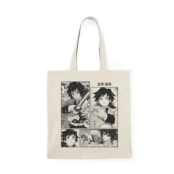Giyu Tomioka Tote bags, Giyu Water Hashira Canvas Tote Bag, Anime Lover Gift, Giyu Demon Slayers, Kimetsu No Yaiba Merchandise