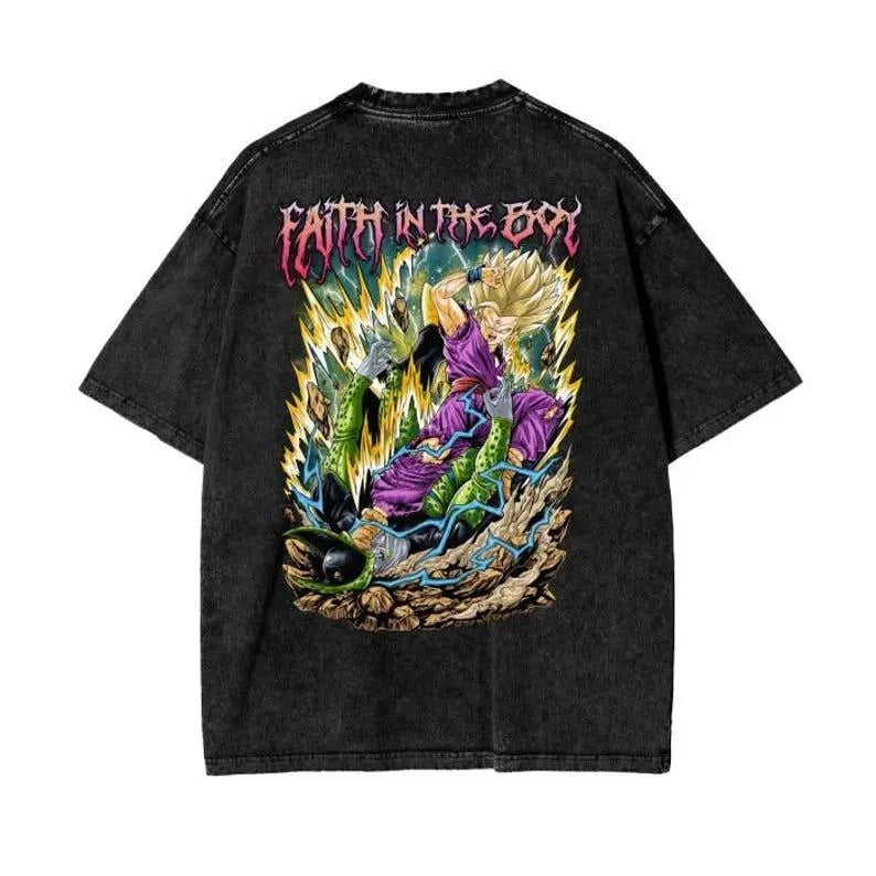 Gohan "FAITH" T-shirt, Anime Vintage Style Special T-shirt Unisex, Anime Manga Shirt, Anime Shirt, Anime Lovers Shirt, Graphic Anime Tee, Ma Sweatshirt, Hoodie, Comfort Colors