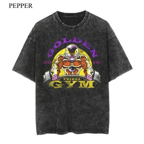 Golden Frieza Gym Vintage T-Shirt, Anime Manga Unisex T-Shirt, Gift For Him Menswear Top