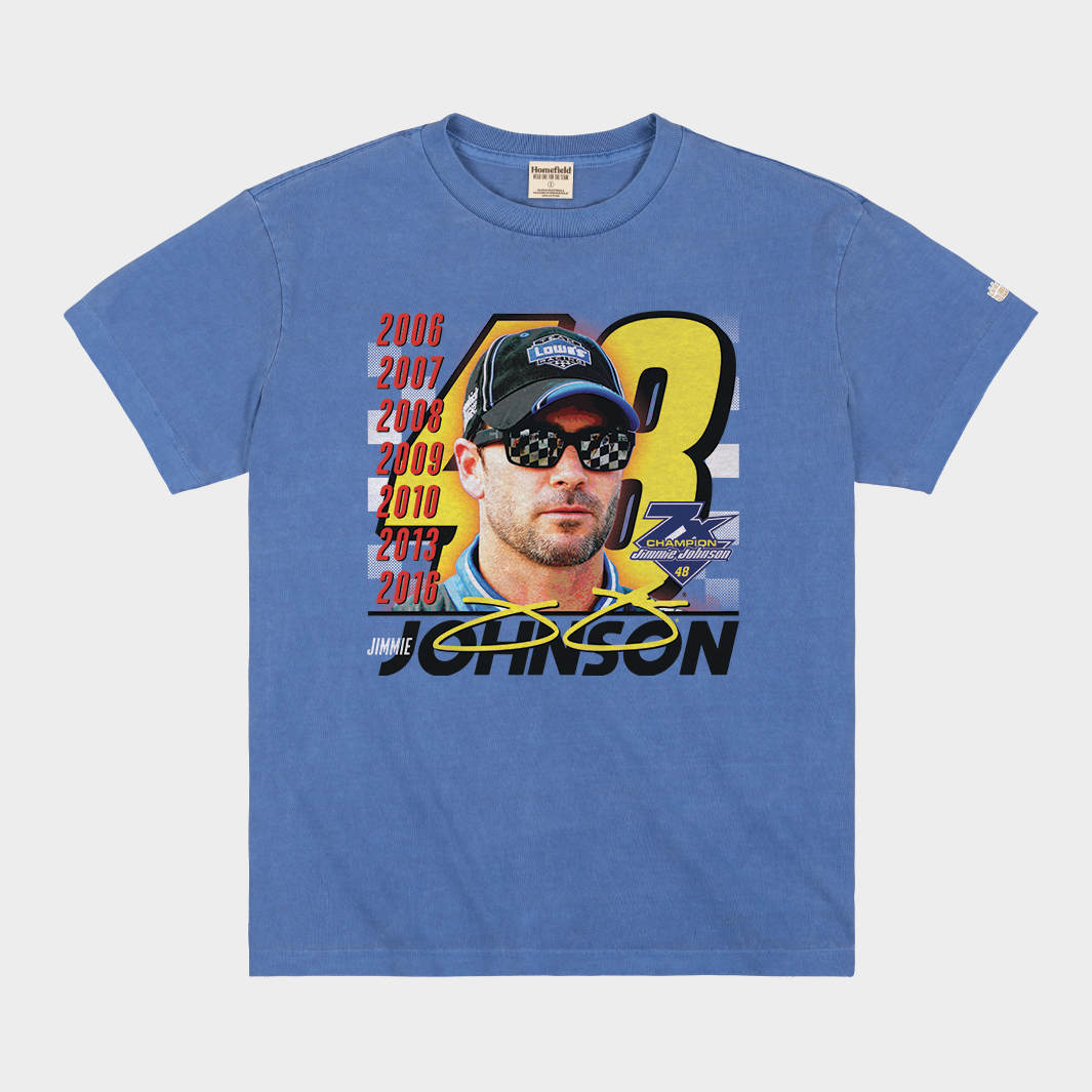Retro-Inspired Jimmie Johnson 7-Time Champ Vintage Heavyweight Tee