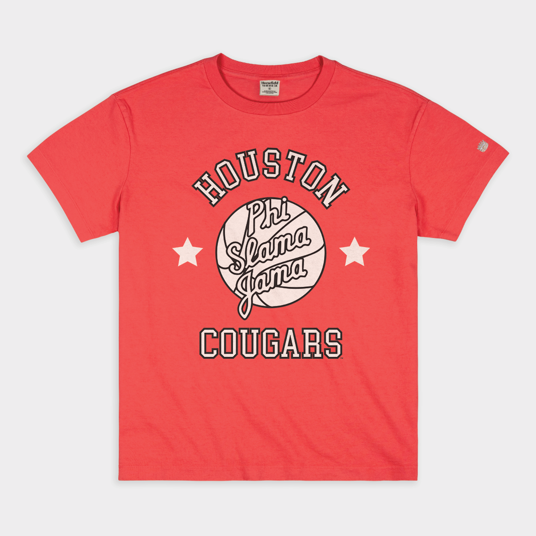 Houston Cougars Phi Slama Jama Vintage Heavyweight Tee Style001