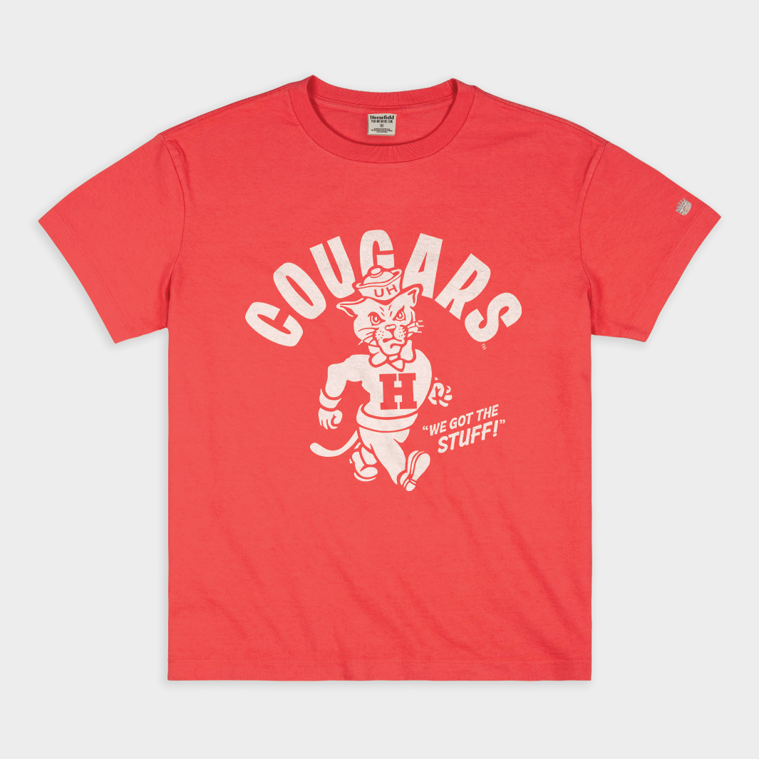 Houston Vintage Strutting Cougar Heavyweight Tee Style001